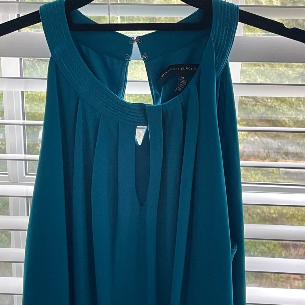 White House Black Market Blue top.  Worn once.  excellent condition.